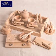 1set wooden kitchen set for kids
