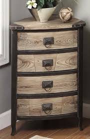 Celine Corner Table Wood Metal Industrial Rustic Accent Corner Chest Wood And Metal Rustic Accents Rustic Industrial