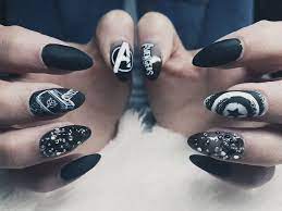 Avengers Nail Art Avengers Nails Short Acrylic Nails Marvel Nails