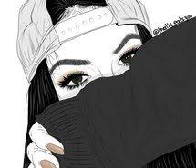 Girl Swagg Cap Drawing Favim Com 4219744 Jpeg 215 185 Art Tumblr Dessin Noir Et Blanc Dessin Fille