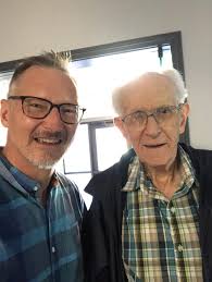 What a blessing to have Eldon King attend our Tuesday morning men's coffee  hour! He served Walnut Creek Mennonite from 1959-1965 as our associate and  youth pastor. It was a wonderful time