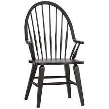 Liberty Furniture Hearthstone Windsor Back Dining Arm Chair In Black Walmart Com Walmart Com