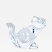 Set it on a coffee table or a desk as a chic way of serving up candy corn and other treats. Rene Lalique Lalique Co Mid Century Modern Crystal Glass Squirrel Candy Dish