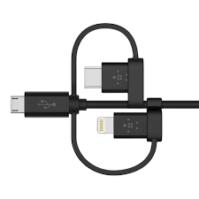 Belkin Universal Cable With Micro Usb Usb C And Lightning Connectors