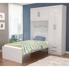 Cama De Solteiro Com Guarda Roupa Compre Guarda Roupa Solteiro Com Cama Fenix Maxel Branco Em Ate 10x Sem Juros E Entrega Para Todo Guarda Roupa Com Cama Quartos Pequenos Dormitorio De Solteiro