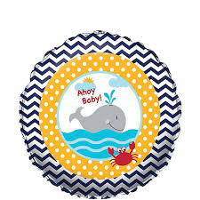 Ahoy Nautical Baby Shower Balloon 18in Party City