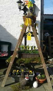Fruhling Ostern Blumen Leiter Blumenleiter Alte Holzleiter Flowers Easter Paasfest Ladder Chicken Egg Ostern Blumen Blumenleiter Holzleiter