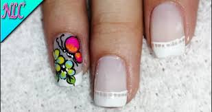 Uñas con mariposas y flores 2019. Disenos De Unas Para Pies Con Flores Y Mariposas 2019 Flores Imagenes