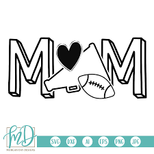 Football Cheer Mom Svg Cheer Svg Football Svg Morgan Day Designs