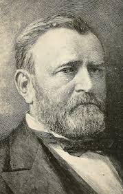Ulysses S. Grant, woodcut portrait.