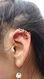 Double Heart Industrial Piercing Cute Ear Piercings Earings Piercings Grunge Jewelry