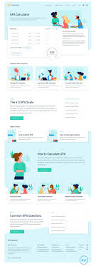 Gpa Calculator Screenshot Gpa Calculator Calculator Design Landing Page Design