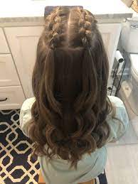 Double Dutch Braid With Curls Braids With Curls Curled Hair With Braid Head Braid