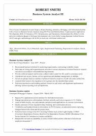 business system analyst resume samples
