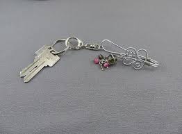 Grey Pink Key Finder Purse Hooks Keychain Purse Key Hook Handmade Keychain Purse Charm On Etsy Designs Purse Hook Purse Charms Diy Purse Organizer