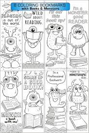 Set Of 8 Coloring Bookmarks With Monster Drawings Cute Etsy In 2020 Coloring Bookmarks Doodle Books Coloring Pages