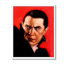 Dracula Art Print 8x10, 11x14 Bela Lugosi