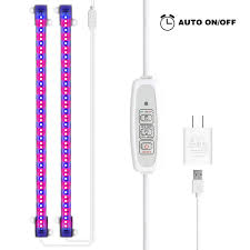 Led Grow Light Strip Full Spectrum 20w Plant Grow Light Strips Auto On Off Every Day Grow Light With 48 Leds 4 Dimmable Levels For Indoor Plants Walmart Com Walmart Com
