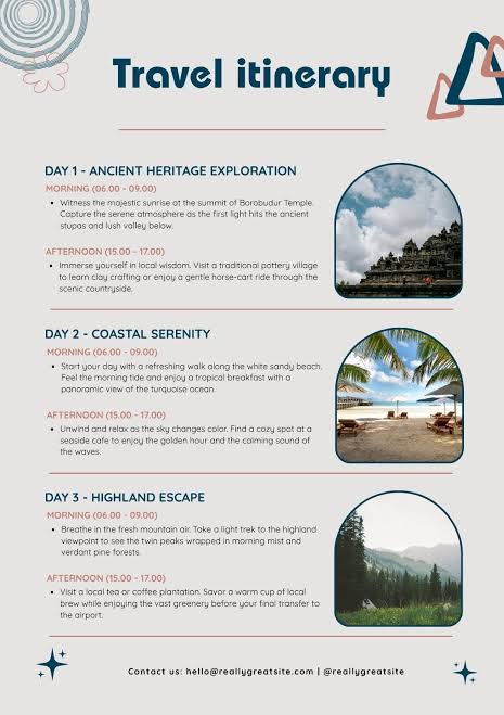 Free and customizable itinerary planner templates | Canva