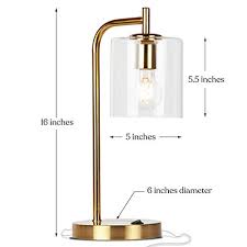 Our led lights have directional flexibility, meaning that the light can be easy focused on individual elements of natural beauty or design. Brightech Elizabeth Office Desk Lamp Wireless Charging Pad And Usb Port Living Room Table Light For Midcentury Industrial Farmhouse Decor Hanging Glass Shade Led Bulb Brass Gold Color Pricepulse