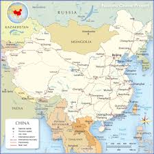 From east to west, the distance is about 5,000 kilometers from the heilong jiang (amur river). Political Map Of China Nations Online Project