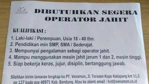 Check spelling or type a new query. Lowongan Kerja Pt Venamon Lulusan Smp Sma Smk 2021