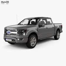 3d Model Of Ford F 150 Super Crew Cab 55ft Bed Limited 2021 Crew Cab Ford F150 3d Model