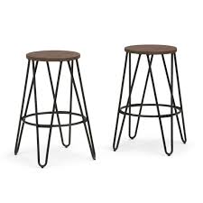 Wood and metal counter height stools. Simeon Counter Height Metal Stool With Wood Seat Simpli Home