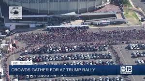 Protect our elections rally ft. Crowds Are Gathering In Anticipation For Trump S Rally In Phoenix Tonight Youtube
