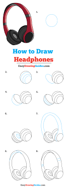 It should go from the top of one headphone, through the other headphone, culminating at the base of the inner oval. How To Draw Headphones Really Easy Drawing Tutorial