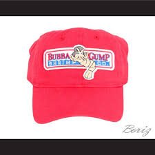 Trucker cap red snap back 80s baseball hat. Bubba Gump Shrimp Baseball Cap New Tom Hanks Company Hat