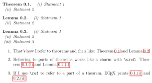 Reference To List Items In Theorem Environment With Label Type Theorem Tex Latex Stack Exchange