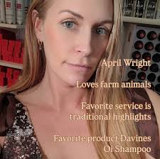 Meet April Wright, a beloved stylist at Raven who has been transforming  hair for an impressive eight years with us! With a passion for highlighting  and an extraordinary flair for crafting stunning