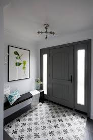 The pattern tiles are from the cement tile shop, and the. Foyer Floor Accent Tiles Design Ideas