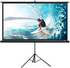 Amazon Com Taotronics Projector Screen With Stand Tt Hp020 Indoor Outdoor Movie Proj In 2020 Outdoor Projection Screen Inflatable Movie Screen Best Projector Screen