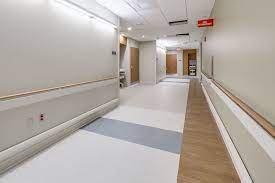 Hallway Carpet And Vinyl Floor Hospital Design Healthcare Design Vinyl Flooring