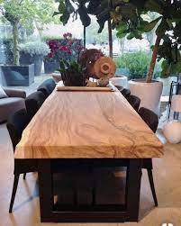 Solid Acacia Wood Dining Wood Dining Table Dining Table Design Live Edge Dining Table