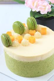 My Bare Cupboard Mango Matcha Charlotte Cake