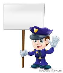 Download Cartoon Police With Sign Board Illustration Vector In Eps Format Board Cartoon Police Sign Vector Cartoon And More Resources Cartoon Illustration Art
