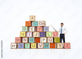 In english, you've probably gotten used. Cubes With Spanish Alphabet Alfabeto Espanol Y Professor Stock Photo Adobe Stock