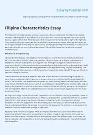 Essay typer simplifies the process of essay writing, acts as an automatic brainstorming helper, and helps to find the right direction in exploring the theme; Filipino Characteristics Essay Essay Example