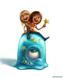 Jello Monster Cartoon Painting Character Design Cartoon Illustration