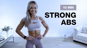 Stressing out about what equipment you do or don't have. 10 Min Strong Abs Core Workout With Dumbbell Caroline Girvan Youtube