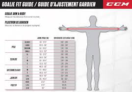 Goalie Chest Arm Sizing Guide South Windsor Arena