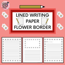 Free printable lined paper template in different sizes with various widths between the lines. Lined Paper With Borders Worksheets Teaching Resources Tpt
