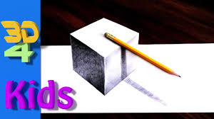 To make the drawing more lively these artists developed the 3d pencil drawing skills. Easy 3d Draw Cube And Pencil Drawing For Kids And Beginners Youtube