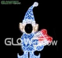 Outdoor Waterproof 2D LED Christmas Blue Elf Rope String Motif Light for  Home Garden Holiday Xmas Decoration