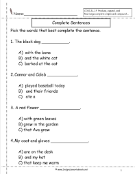 Complete Sentences Worksheet Writing Sentences Worksheets Subject And Predicate Worksheets 2nd Grade Worksheets