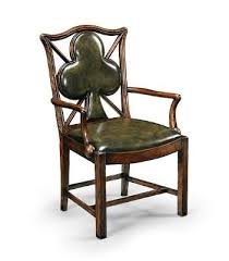 High End Dinning Club Arm Chair With A Card Playing Theme This One Is In The Shape Of A Club Walnut Dining Chair Chic Office Chair Chair