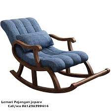 Kursi Goyang Santai Jok Salur Furniture Asli Jepara Upholstered Rocking Chairs Comfy Rocking Chair Single Sofa Chair